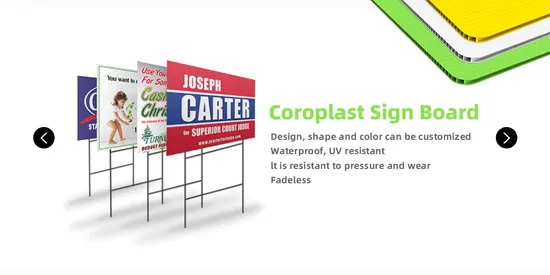 4mm Coroplast Political Yard Signs Weatherproof Campaign Signs with H