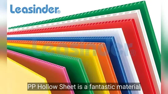 Leasinder Packing Material 4mm Coroplast OEM Corrugated Plastic Honeycomb Panel PP Hollow Sheet