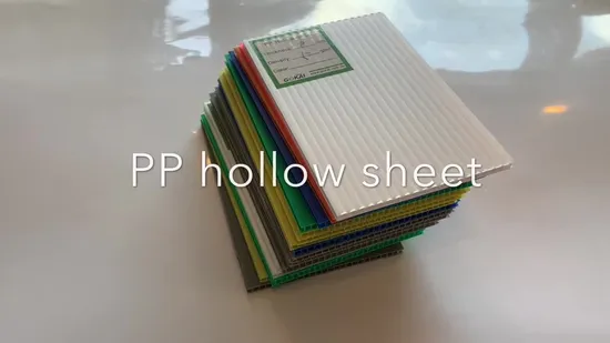 Custom PP Coroplast Plastic Corrugated Sheet 4X8 Correx Board Manufacturer