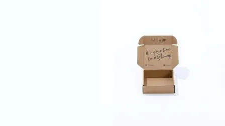 Larger Printed Brown Corrugated Cardboard Box with Plastic Handle 