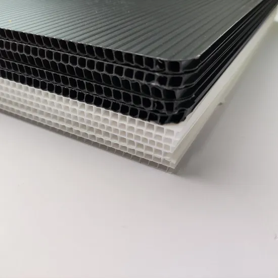 Flame Retardant Black, White Coroplast Corflute PP Hollow Sheet Board 