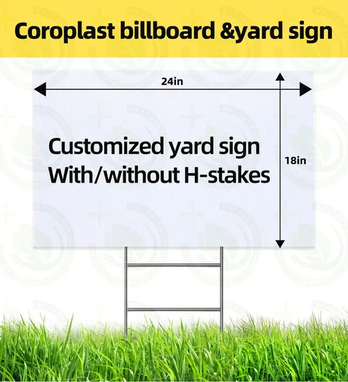 Wholesale Custom Printed Blank 18X24 Signs Happy Birthday Letters Yard Signs Printed Plastic Yard Signs with H