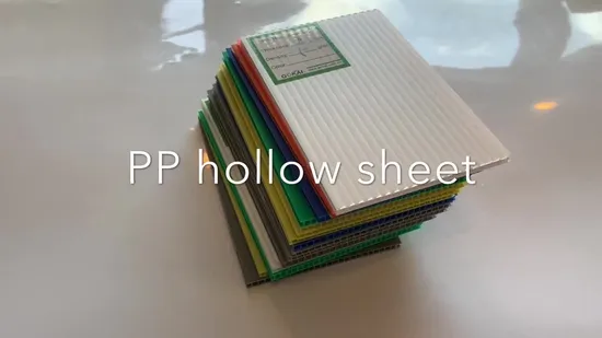 3mm 4mm White and Color PP Hollow Coroplast Sheet 