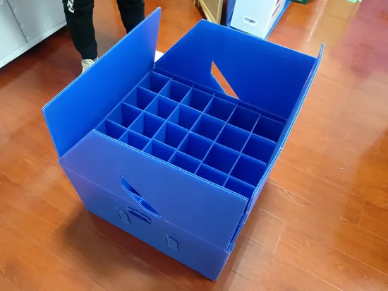 Plastic Blue Corrugated PP Sheets Folding Corrugated Plastic Packing Box 